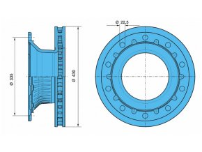 Brzdový kotouč BPW 0308835127 430x45