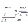Výfuk TOYOTA YARIS VERSO 1.3-16V, 99-02, montážní sada/komplet