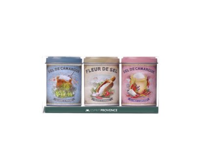 Trio solí z Camargue, Sada solí v plechovce 3 ks