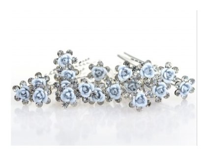 RŮŽIČKY S KAMÍNKY - Vlasové doplňky 1ks