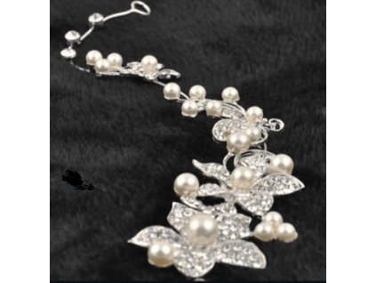 DEKORAČNÍ  KVĚTINOVÁ ČELENKA  - Vlasové doplňky 1ks