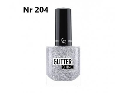 Golden rose lak na nehty Glitter shine 204