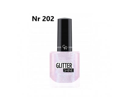 Golden rose lak na nehty Glitter shine 202