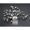 DEKORAČNÍ PERLIČKOVÁ/KAMÍNKOVÁ SPONA - Vlasové doplňky 1ks (hřebínek 10cm)