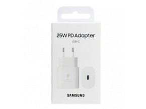 Samsung Napájecí adaptér s rychlonabíjením (25W), bez kabelu v balení, White, USB-C