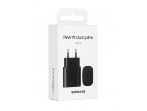 Samsung Napájecí adaptér s rychlonabíjením (25W), bez kabelu v balení, Black, USB-C