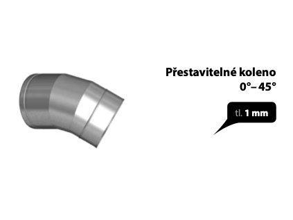 Koleno nerez 45