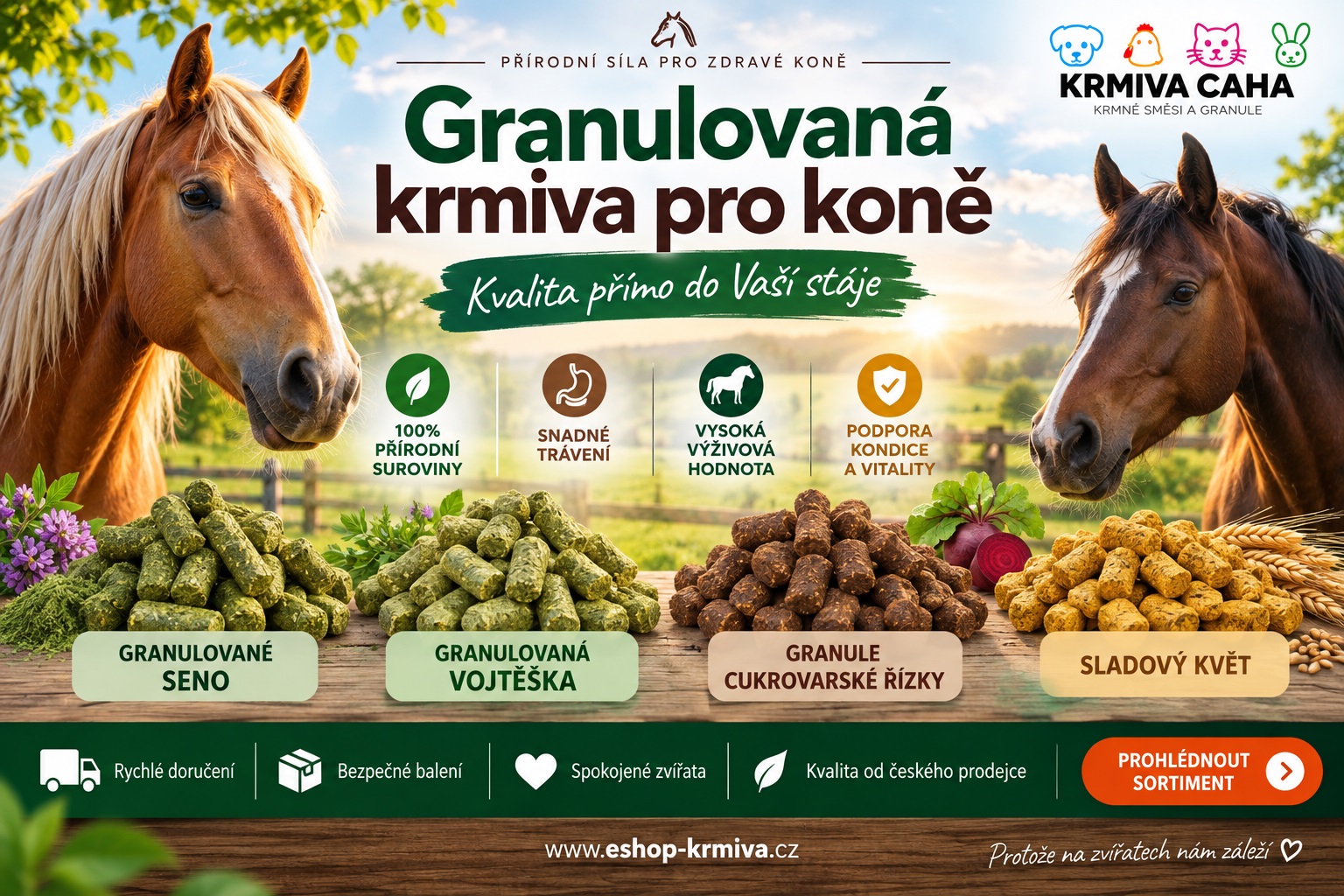 Baner krmivo pro koně