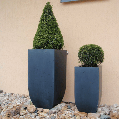 Venkovní pozinkový květináč Linea design - dokonalá ozdoba