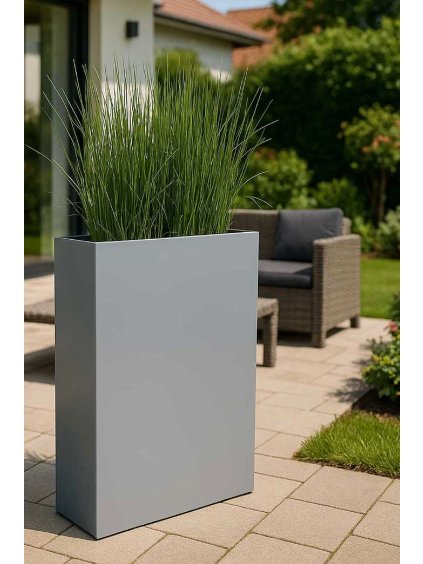 pflanzkuebel pulverbeschichtet metall grau elemento 90 01 ki 4260364568813