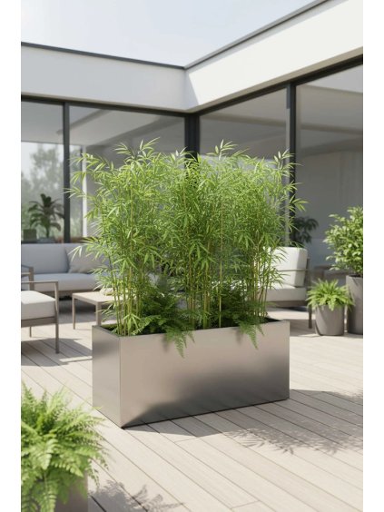 pflanzkuebel edelstahl silber maxi 100x45x45 ki 03 4260179341922