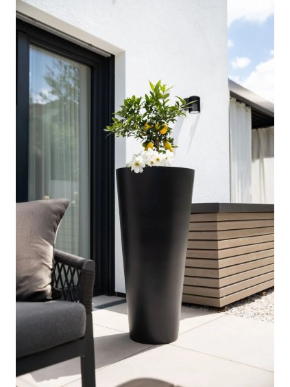 pflanzkuebel fiberglas anthrazit rondo classico 47x100 01 4260364565355