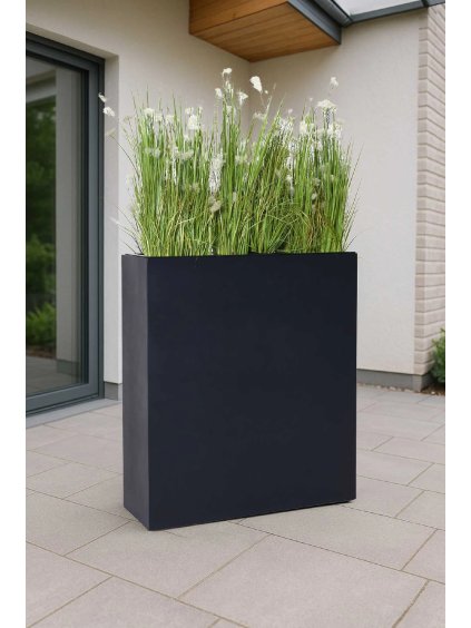 raumteiler sichtschutz pflanzkuebel fiberglas anthrazit elemento 88x100 ki