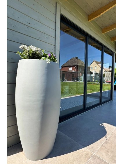 pflanzkuebel fiberglas betonoptik grau 33x80 01 4260621540859