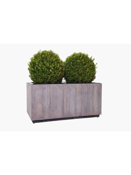 Dřevěný truhlík MAXI, dřevo, šířka 81 cm, bílá