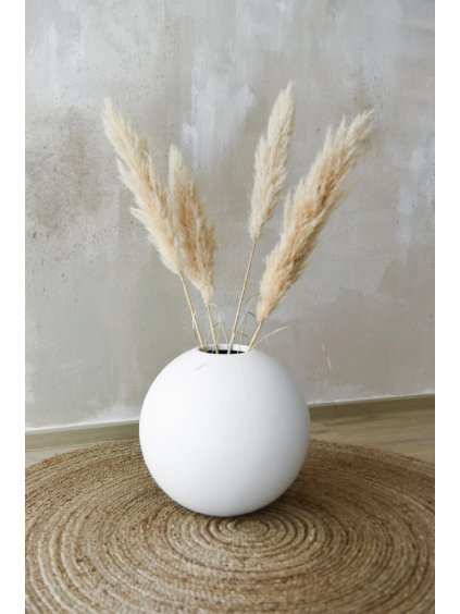 Květináč GLOBO, sklolaminát, Ø 40 cm, bílá