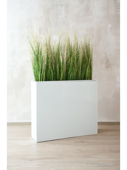 Květináč ELEMENTO, pozink, šířka 90 cm, bílý