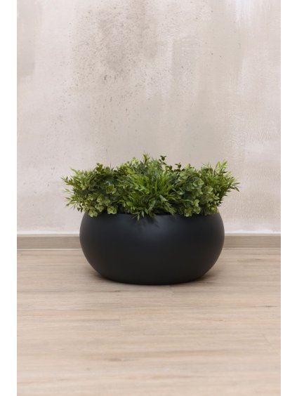 Miska na rostliny MORINO, sklolaminát, výška 21 cm, antracit