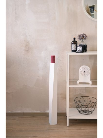 Stojan na svíčky HYDRON, sklolaminát, výška 80 cm, bílý