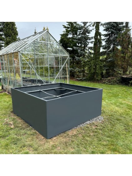Velký vyvýšený záhon, sklolaminát, délka 200 cm, RAL 7016 - antracit