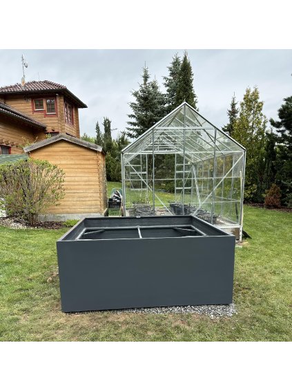 Velký vyvýšený záhon, sklolaminát, délka 280 cm, RAL 7016 - antracit