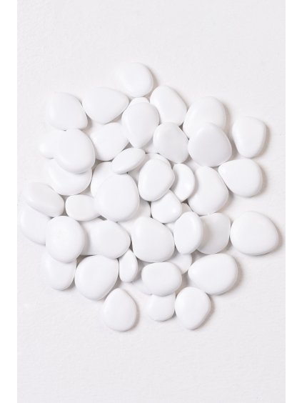 Dekorační kameny COSTA, 20-40 mm, plast, bílá