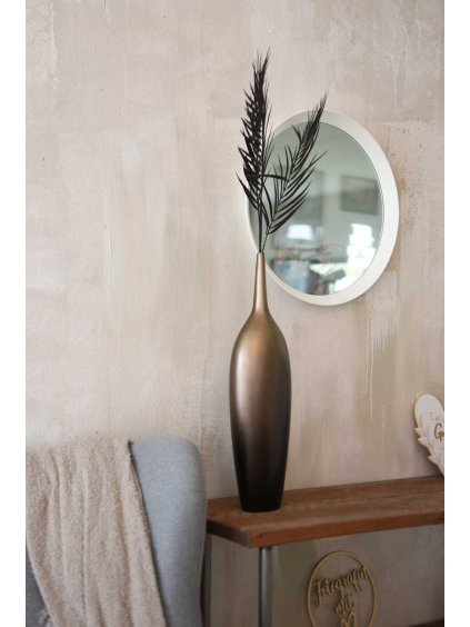 Moderní váza DELGADO, sklolaminát, výška 58 cm, bronzová