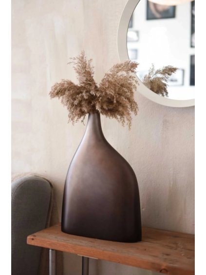 Dekorativní stolní váza ELEGANTA, sklolaminát, výška 45 cm, bronzová
