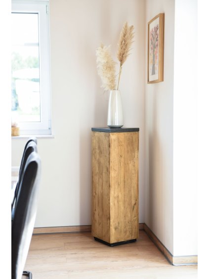Podstavec PODEST, výška 100 cm, dřevo, hnědý