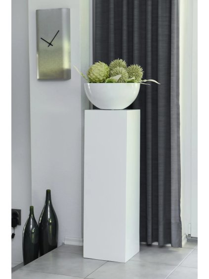 Podstavec PODEST, výška 100 cm, sklolaminát, bílý lesk