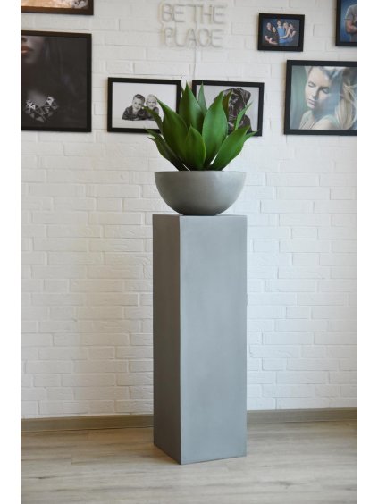 Podstavec PODEST, sklolaminát, výška 100 cm, šedý