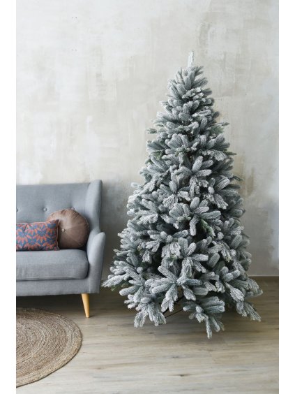 Umělý vánoční stromek NORDMAN SNOW, plast, výška 180 cm bez stojanu