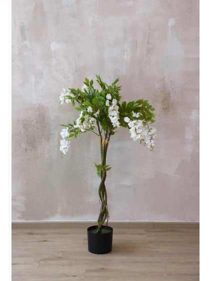 Umělý stromek vistárie GLYCINE, výška 125 cm, bílá