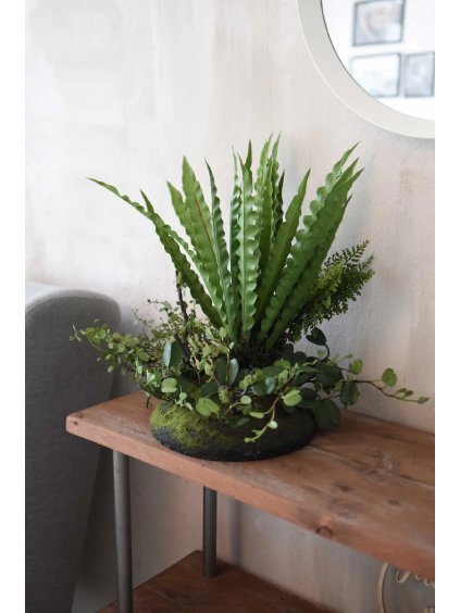 Umělá kapradina ARRANJO, plast, průměr 55 cm, zelená