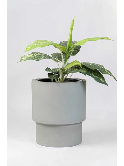 Pokojový květináč ESCADA, sklolaminát, výška 40 cm, beton design