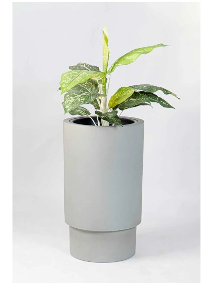Pokojový květináč ESCADA, sklolaminát, výška 60 cm, beton design