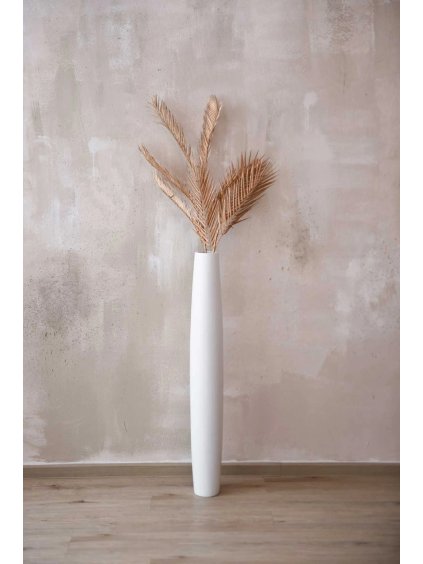 Vysoká váza ISONDRA, sklolaminát, výška 100 cm, bílá