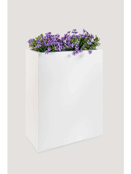 Interiérový květináč ELEMENTO, materiál MDF, šířka 60 cm, bílý