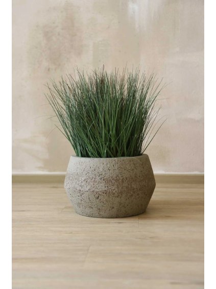 blumentopf fiberglas erdgrau brigata 36x21 01 4066147010841