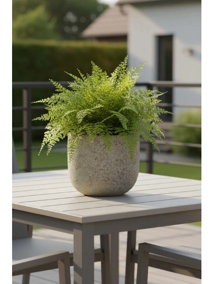 blumentopf fiberglas erdgrau caldo 25x22 ki 02 4066147010773