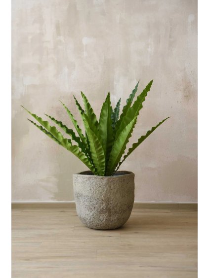 blumentopf fiberglas erdgrau londa 42x36 01 4066147010889