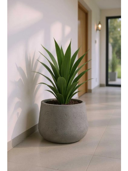 blumentopf fiberglas vesuvgrau girar 31x27 ki 01 4066147011282