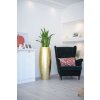 12648 11 zlaty kvetinac magnum sklolaminat vyska 80 cm zlaty lesk