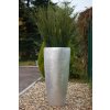 12663 7 kvetinac city sklolaminat vyska 100 cm stribrny lesk