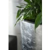 12666 23 kvetinac city sklolaminat vyska 80 cm stribrny lesk