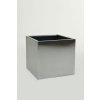 12690 6 kvetinac block 50x50x50 cm brouseny nerez