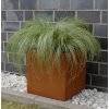 12786 7 kvetinac block corten 50x50x50 cm hnedy