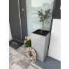 12801 1 hranaty kvetinac block sklolaminat vyska 80 cm beton design