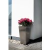 12885 10 kvetinac classic vyska 70 cm brouseny nerez stribrny