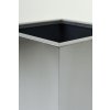 12885 11 kvetinac classic vyska 70 cm brouseny nerez stribrny